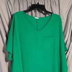 JODIFL Bright Green Blouse, size Large
